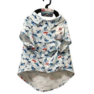Limited Edition JAWS 50th Anniversary XL Dog Faux Button Up Collared Shirt